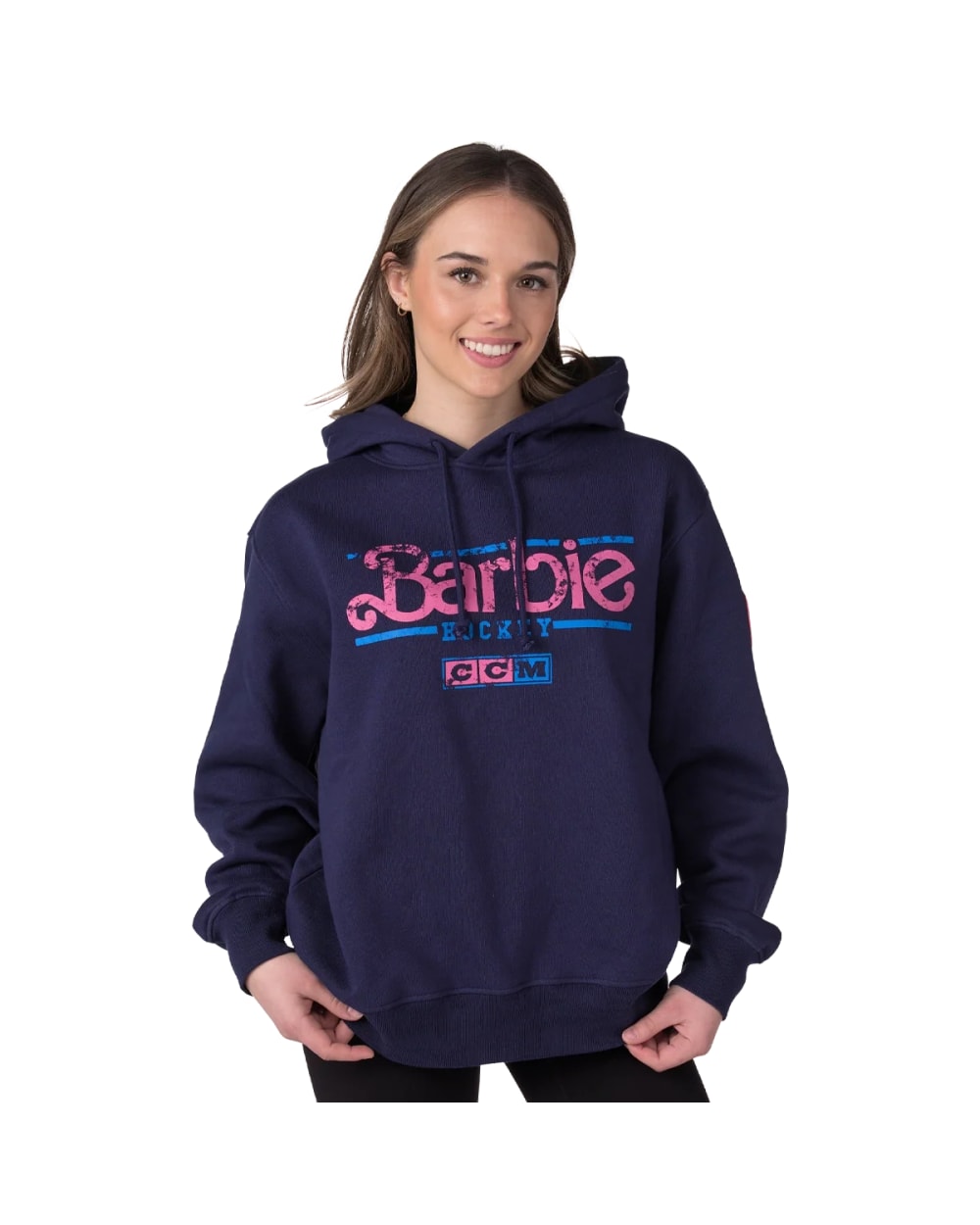CCM Women's Barbie Hockey Hoodie - Navy, front view