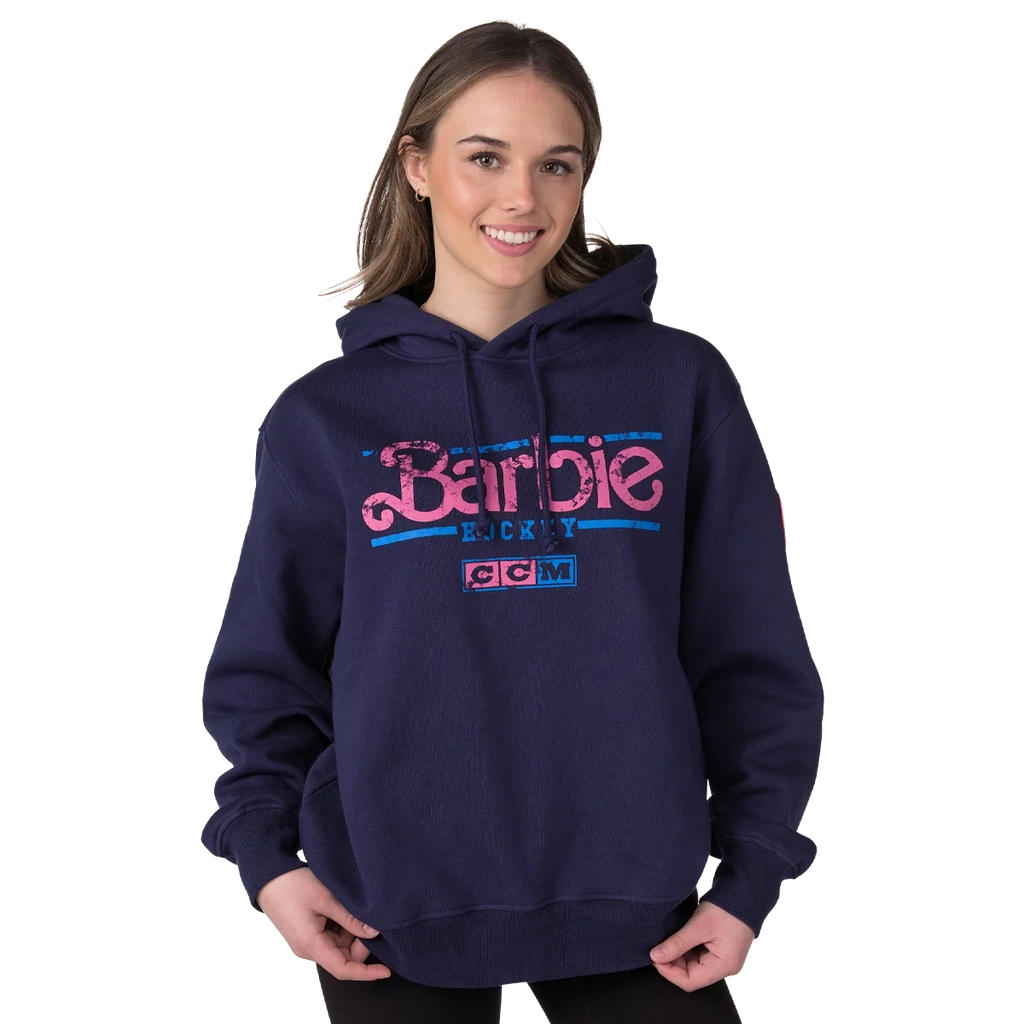 CCM Women's Barbie Hockey Hoodie - Navy, front view