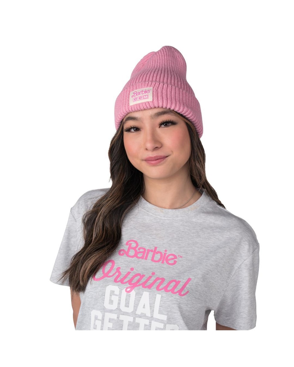 CCM Senior Barbie Cuffed Toque - Pitaya Pink, front view