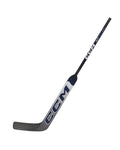 CCM XF senior goalie stick, white and navy