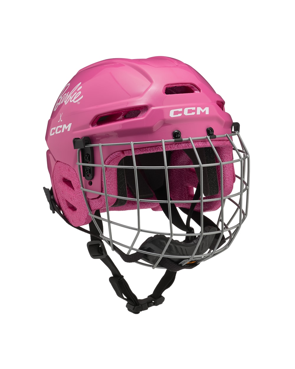 CCM Youth Barbie Multi Sport Combo Helmet - Pink, angle view