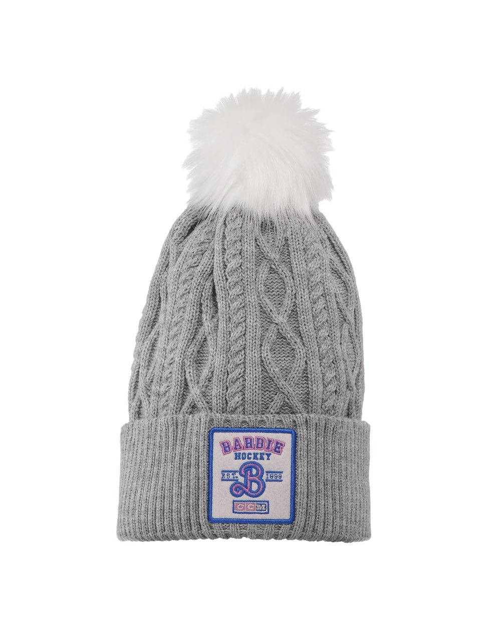 CCM Youth Barbie Toque - Grey, front view