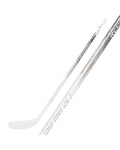 CCM Youth Tacks Recharge Pro White Hockey Stick - White, front view with shaft detail