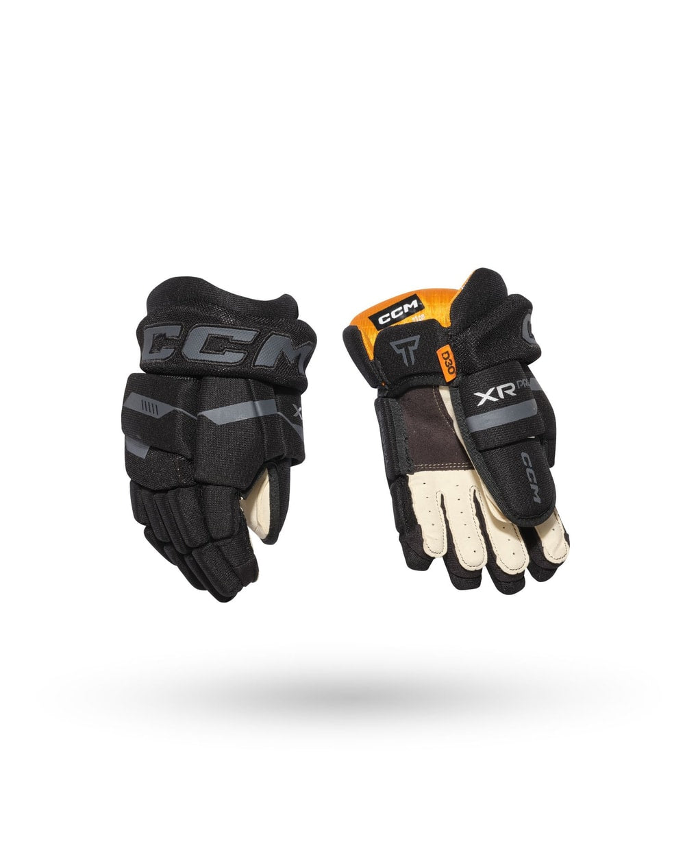 CCM Youth Tacks XR Pro Hockey Gloves - Black/Grey