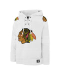 '47 Brand Chicago Blackhawks White Out LACER Hoodie