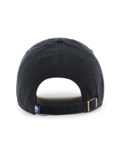 '47 Brand Edmonton Oilers Clean Up Black on Black Logo Adjustable Hat
