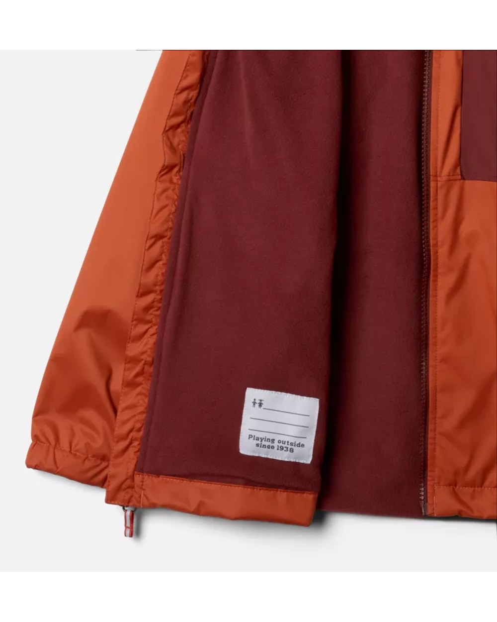 Columbia Boys' Rainy Trails II Fleece Lined Rain Jacket