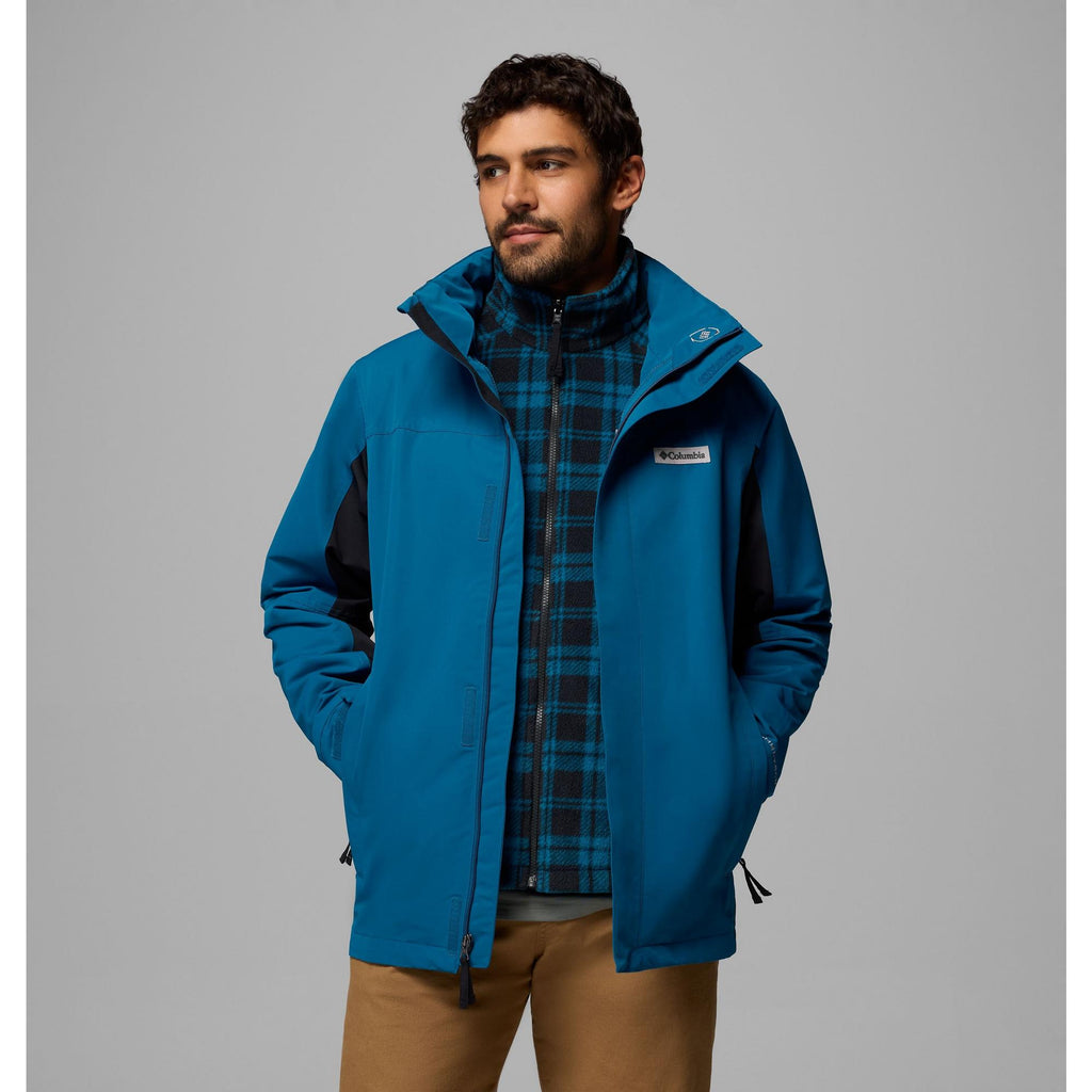 Columbia Men's Bugaboo IV Fleece Interchange Jacket - Phoenix Blue - open with liner