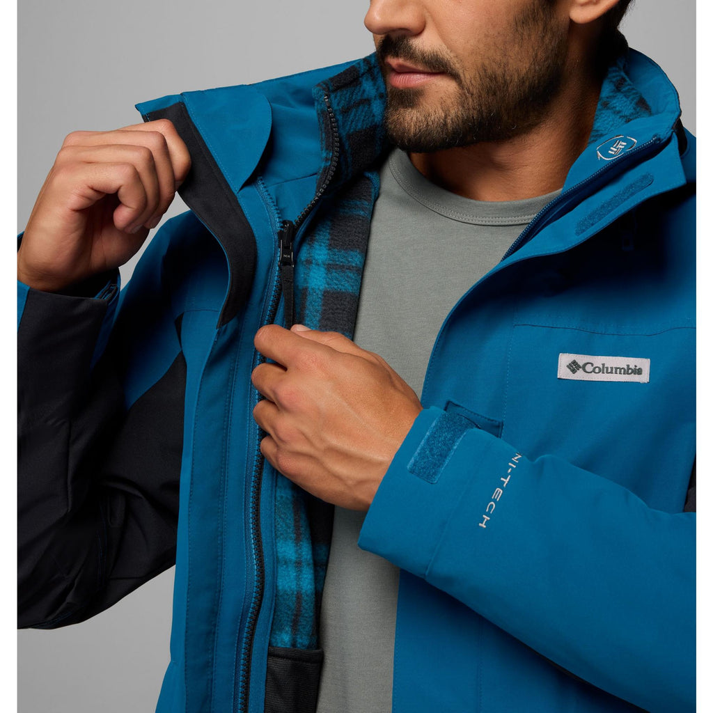 Columbia Men's Bugaboo IV Fleece Interchange Jacket - Phoenix Blue - zip-in liner detail