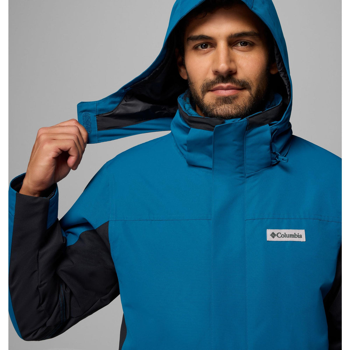 Columbia Men's Bugaboo IV Fleece Interchange Jacket - Phoenix Blue - hood adjustment