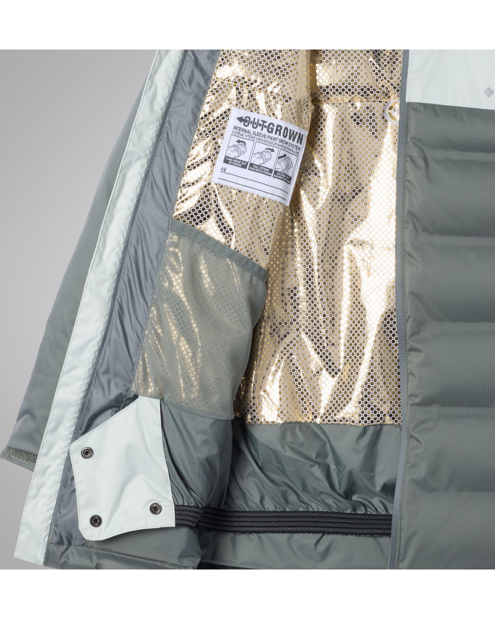 Columbia Kids' Winter Powder Heat Seal Jacket - SEDONA SAGE/TEA LIGHT