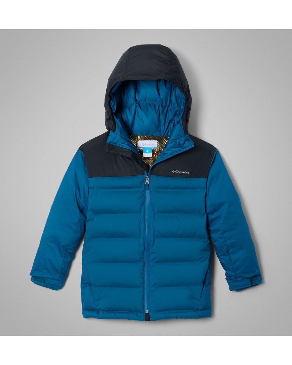 Columbia Kids' Winter Powder Heat Seal Jacket - PHOENIX BLUE/BLACK