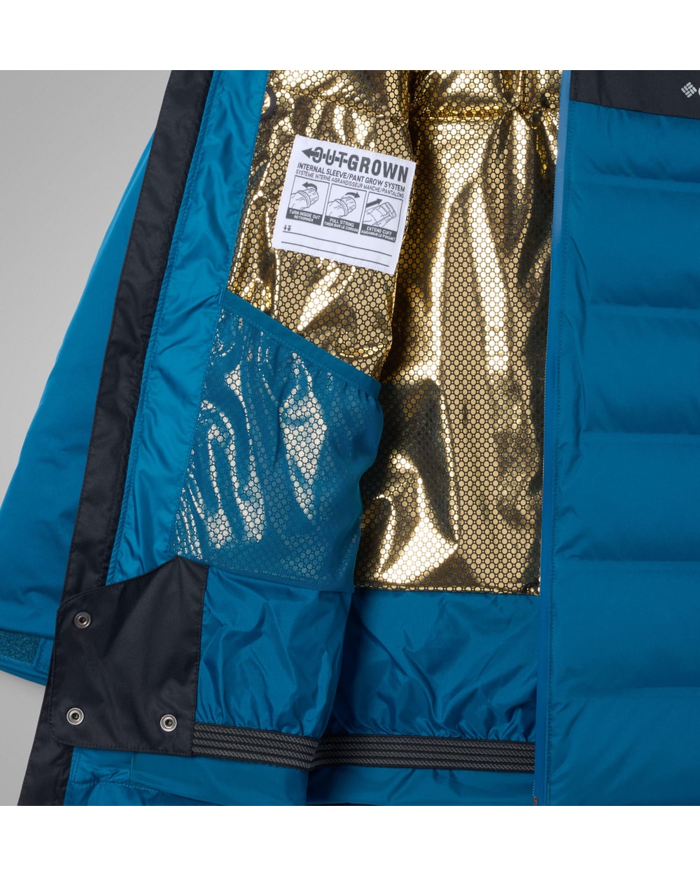 Columbia Kids' Winter Powder Heat Seal Jacket - PHOENIX BLUE/BLACK
