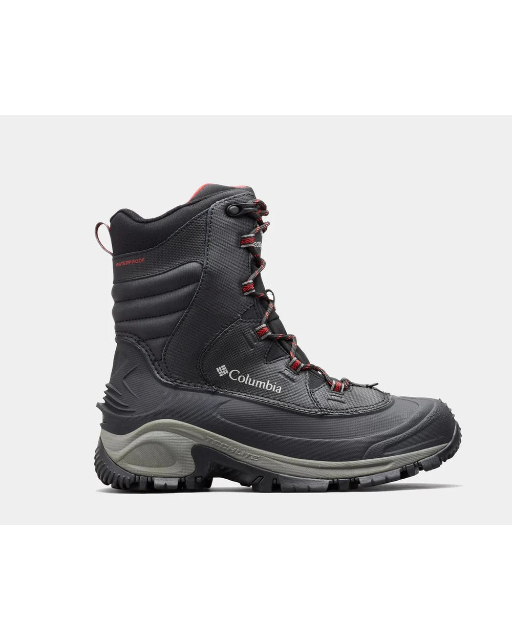 Columbia Men's Bugaboot III Boot - BLACK/BRIGHT RED, side view