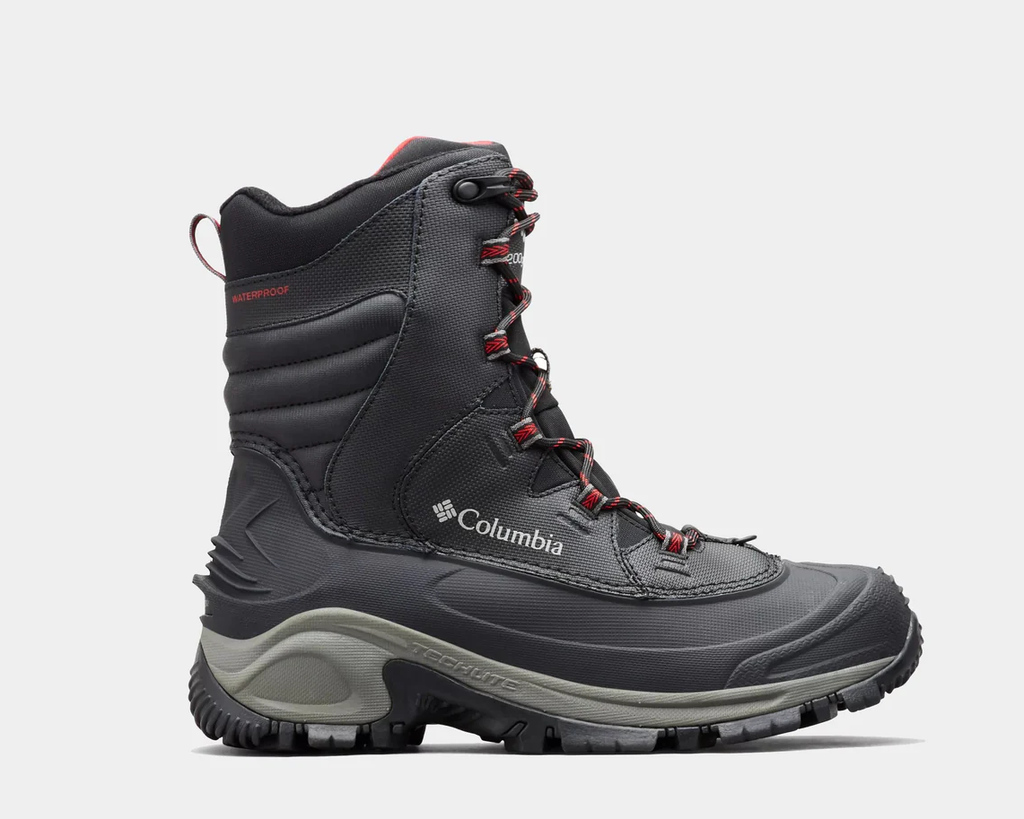 Columbia Men's Bugaboot III Wide Boot - BLACK/BRIGHT RED, side view