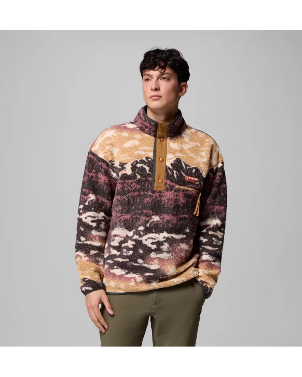 Columbia Men's Helvetia II Printed Half Snap Printed Fleece Pullover