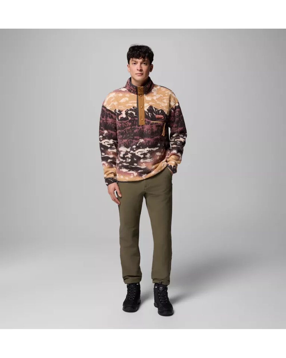 Columbia Men's Helvetia II Printed Half Snap Printed Fleece Pullover