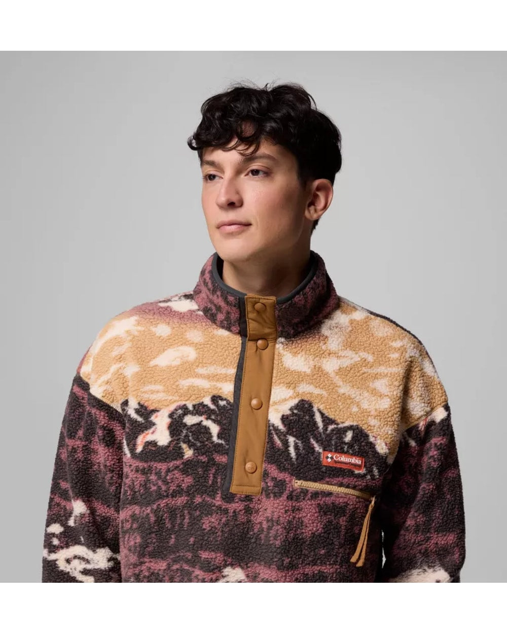 Columbia Men's Helvetia II Printed Half Snap Printed Fleece Pullover