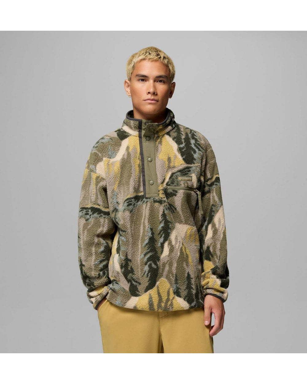 Columbia Men's Helvetia II Printed Half Snap Printed Fleece Pullover