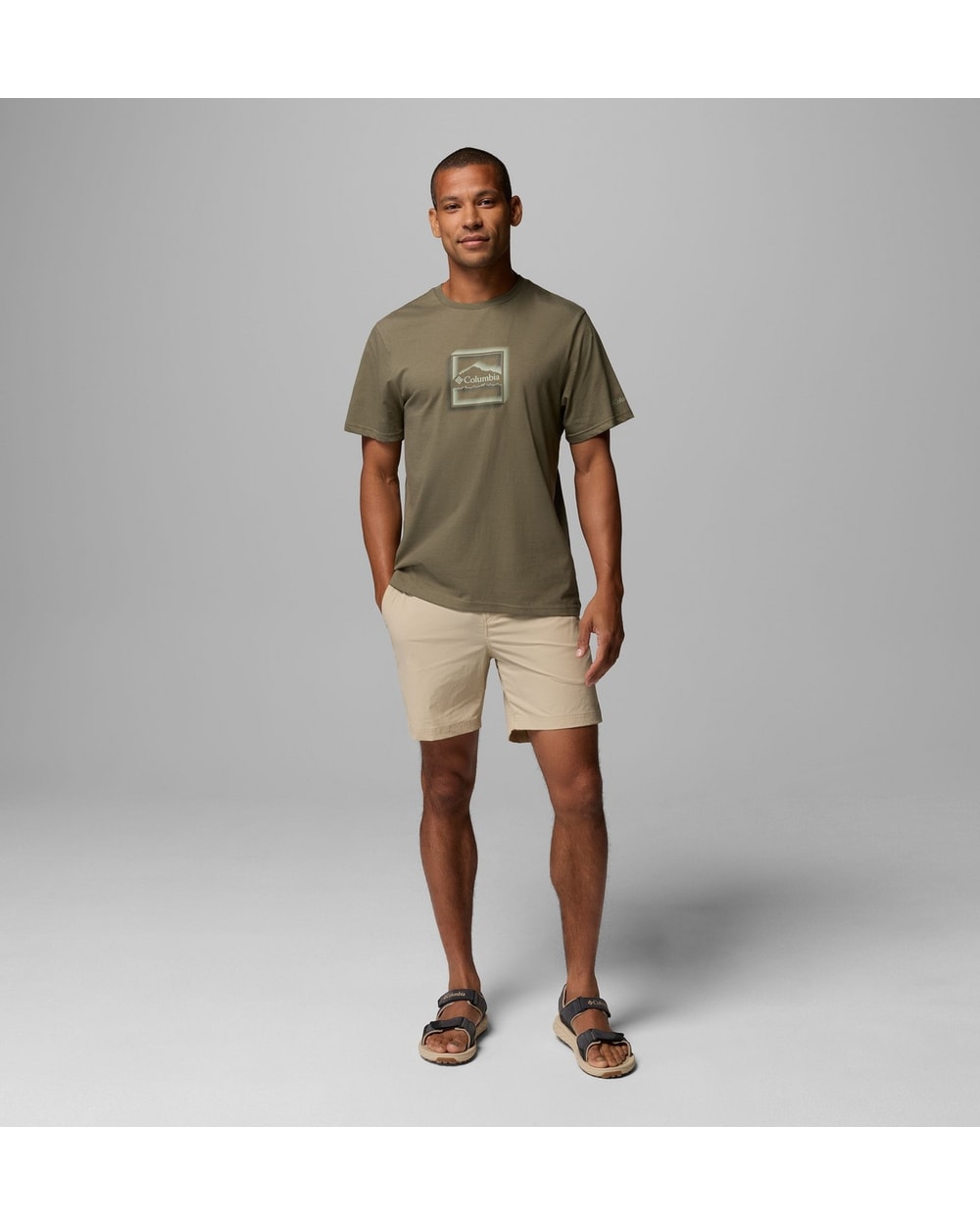 Columbia Men's Organic Cotton Seasonal Graphic T-Shirt - Stone Green