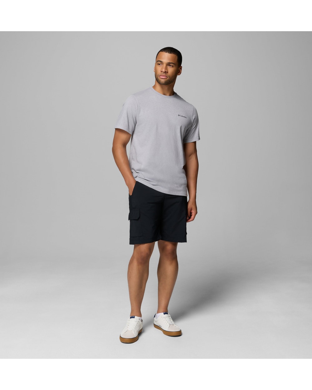 Columbia Shining Sandscape Graphic T-Shirt - Grey Heather - front