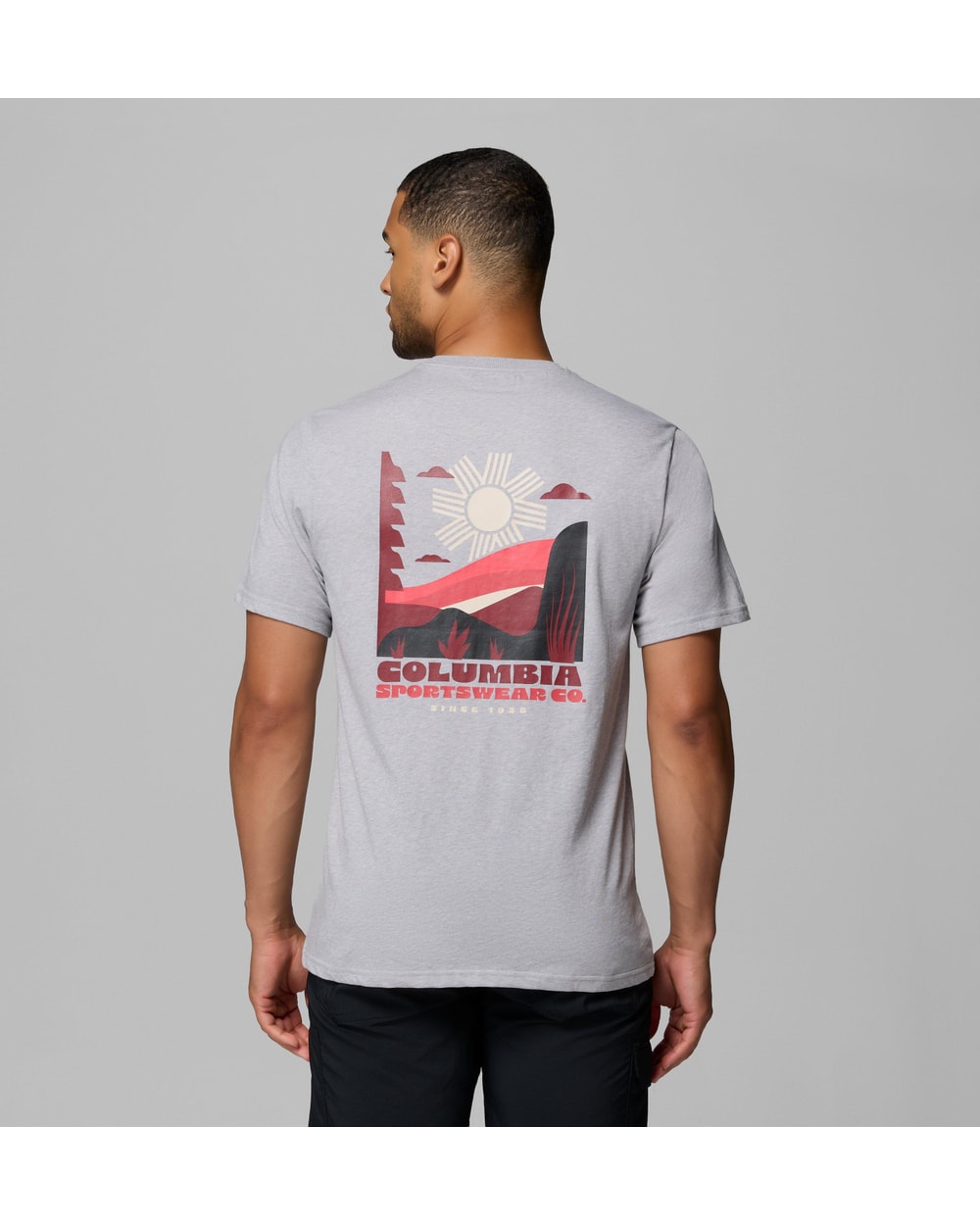 Columbia Shining Sandscape Graphic T-Shirt - Grey Heather - back graphic