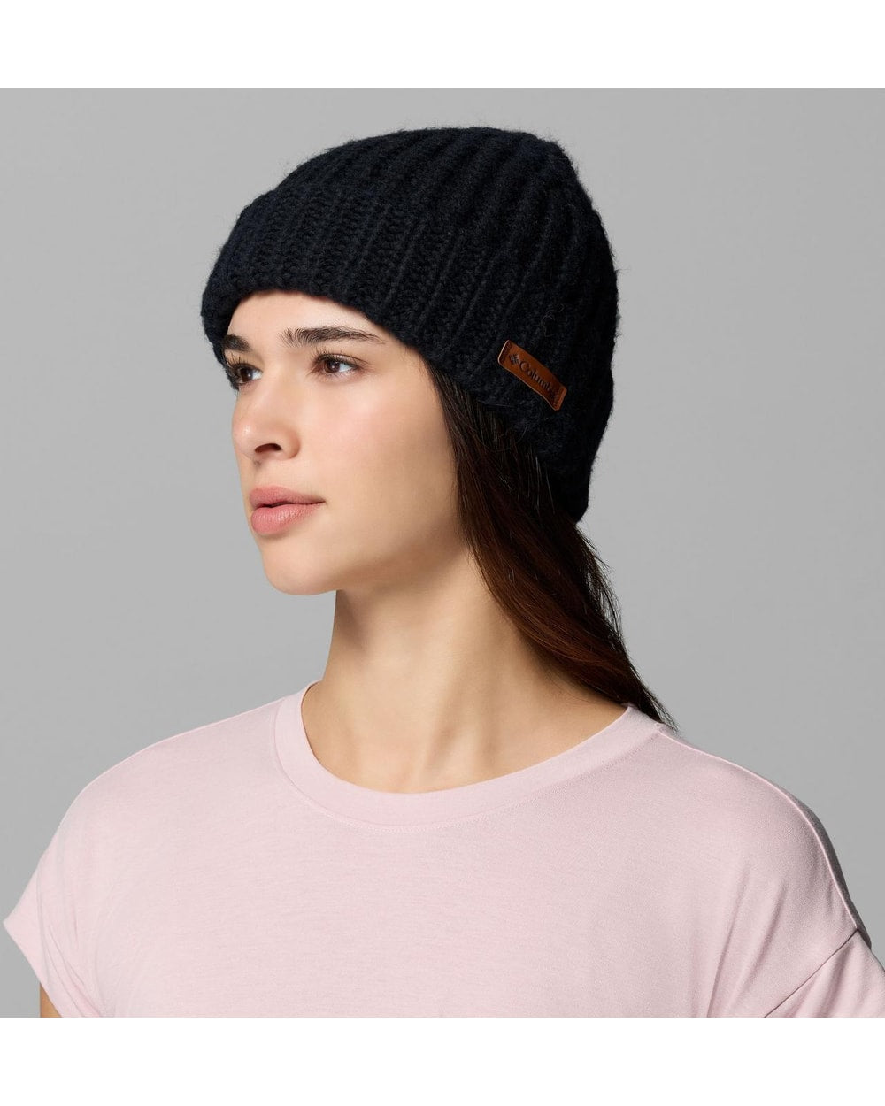 Columbia Women's Agate Pass II Beanie - Black, on model