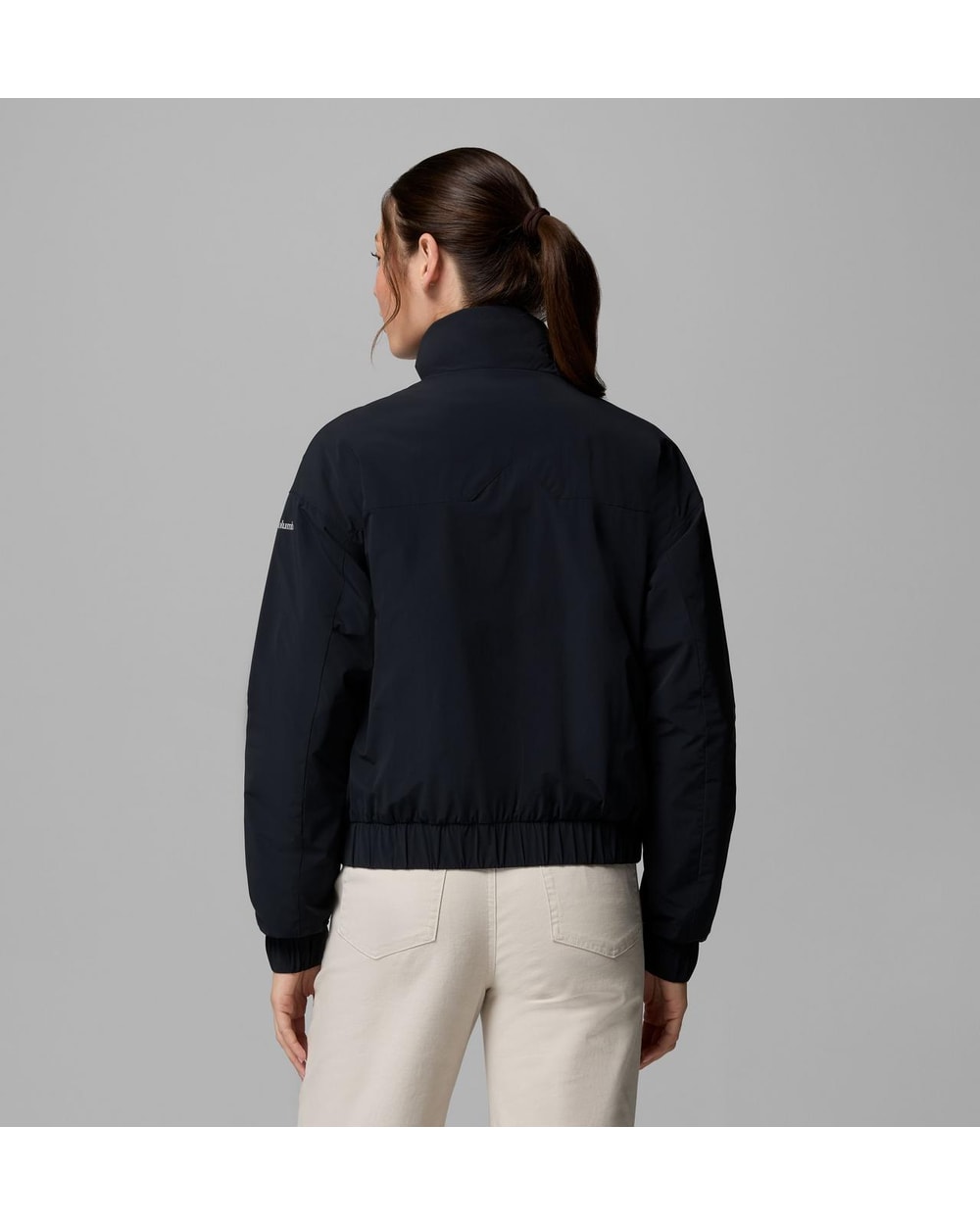 Columbia Women's AmazeStretch Insulated Bomber Jacket - Black, back