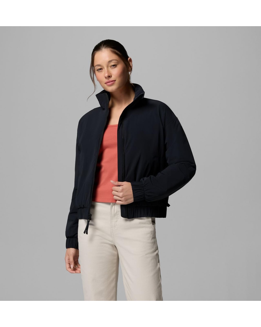 Columbia Women's AmazeStretch Insulated Bomber Jacket - Black, side