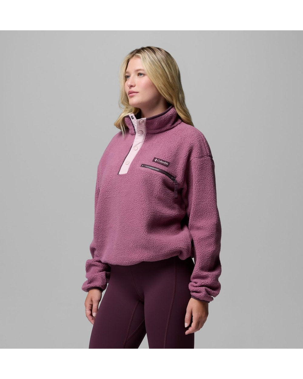 Helvetia II Cropped Half Snap - Antique Mauve, alternate