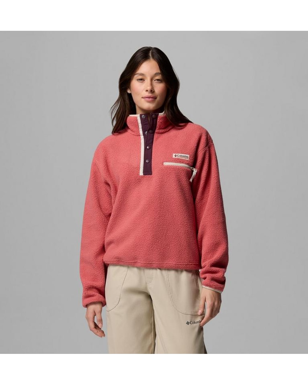 Columbia Women's Helvetia II Cropped Half Snap Fleece Pullover