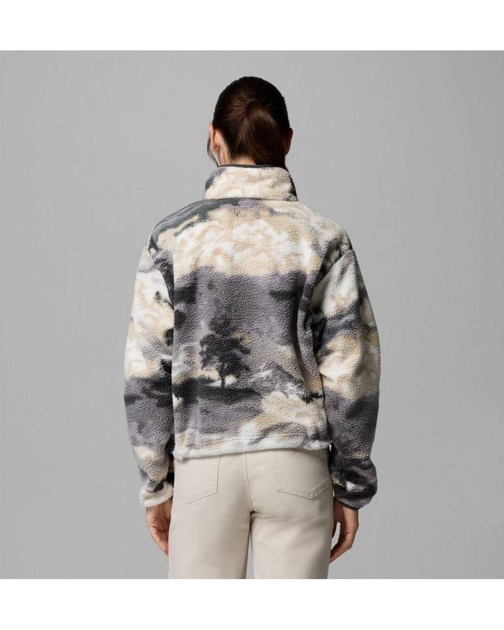 Columbia Women's Helvetia II Printed Cropped Half Snap Fleece Pullover
