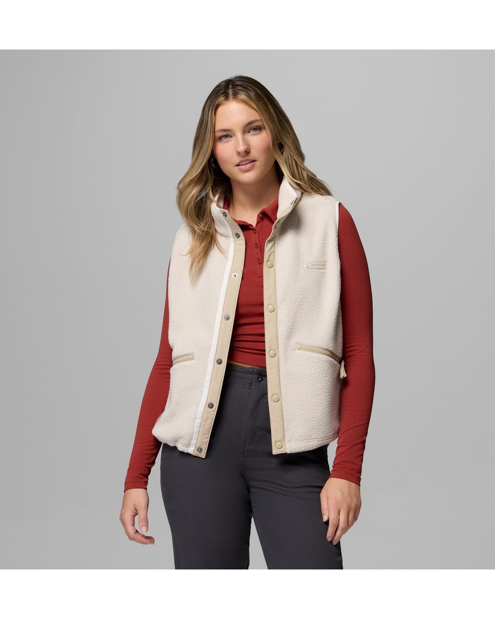 Columbia Women's Helvetia Vest - Dark Stone, side