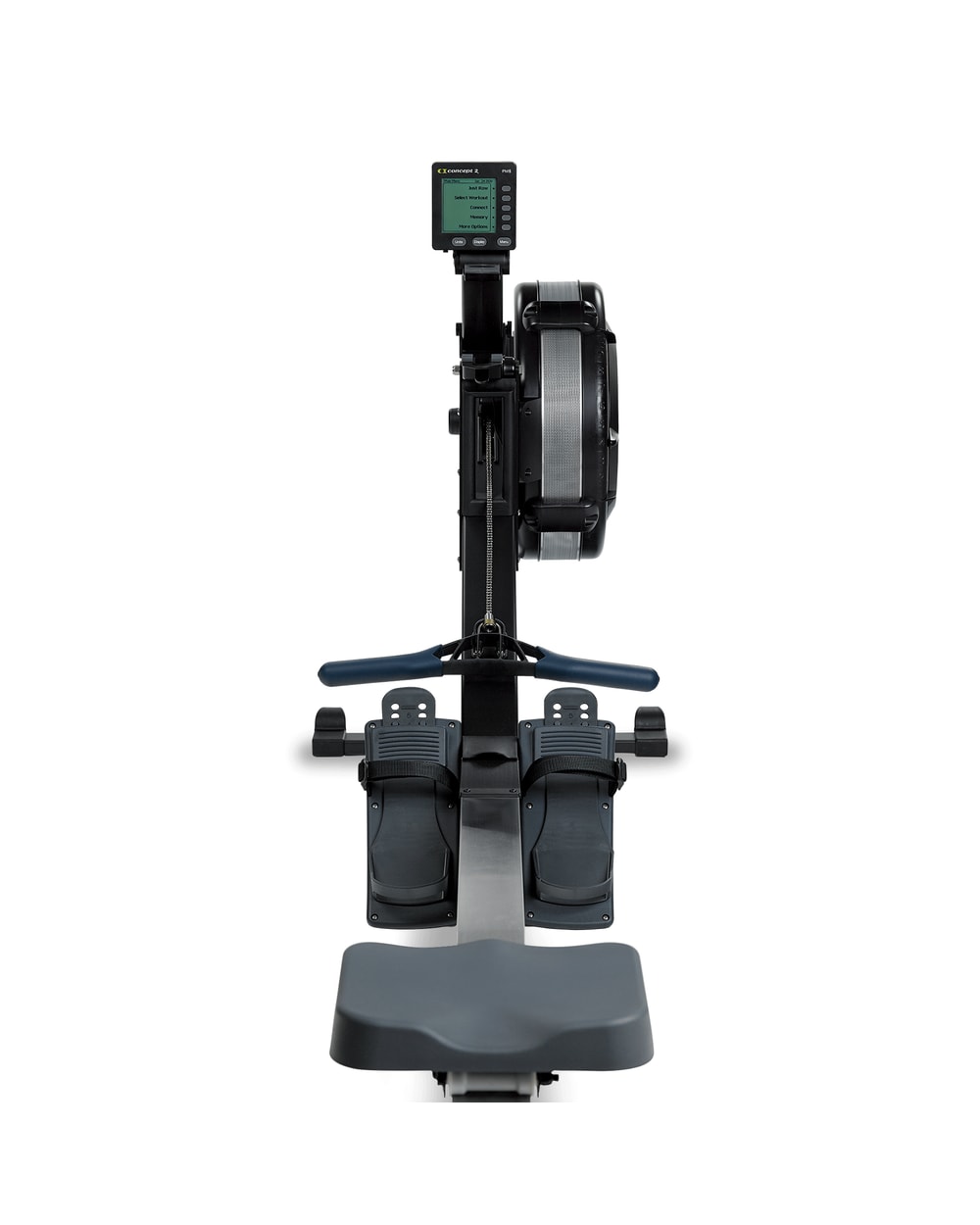 Concept2 RowErg Rower with PM5 Monitor - PM5 monitor and footrests, rider view