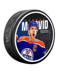 Mustang Connor McDavid Edmonton Oilers Textured Centerfold Puck