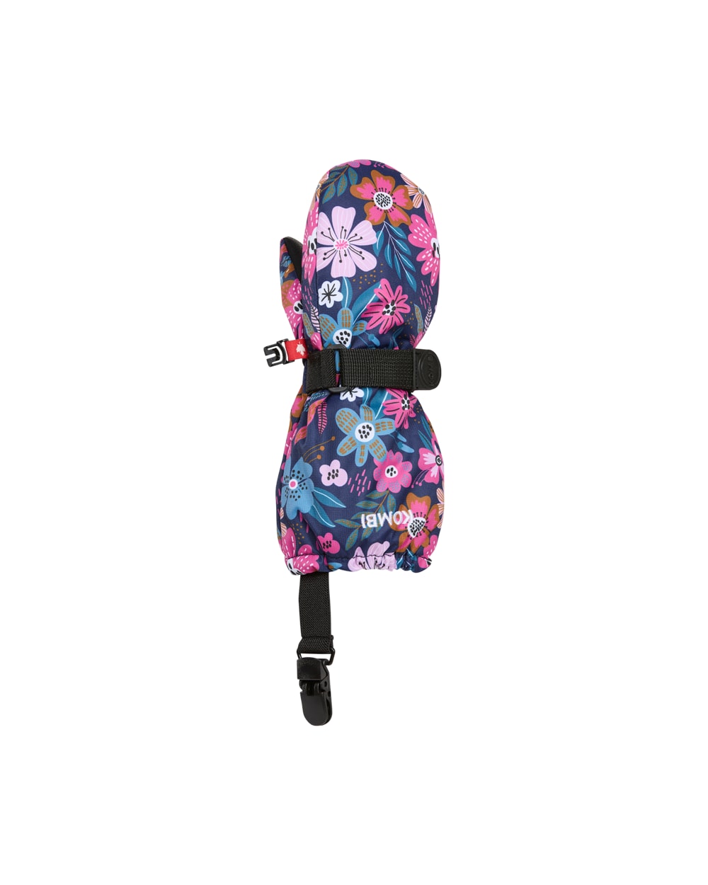 Kombi Crazy Child Mitt - FLOWER BLOSSOM WITH TRUE NAVY - front