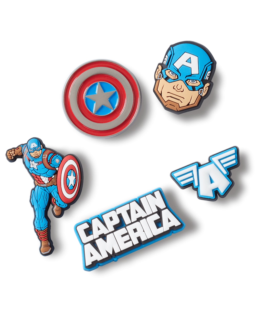 Crocs Captain America Jibbitz Charms - 5 Pack