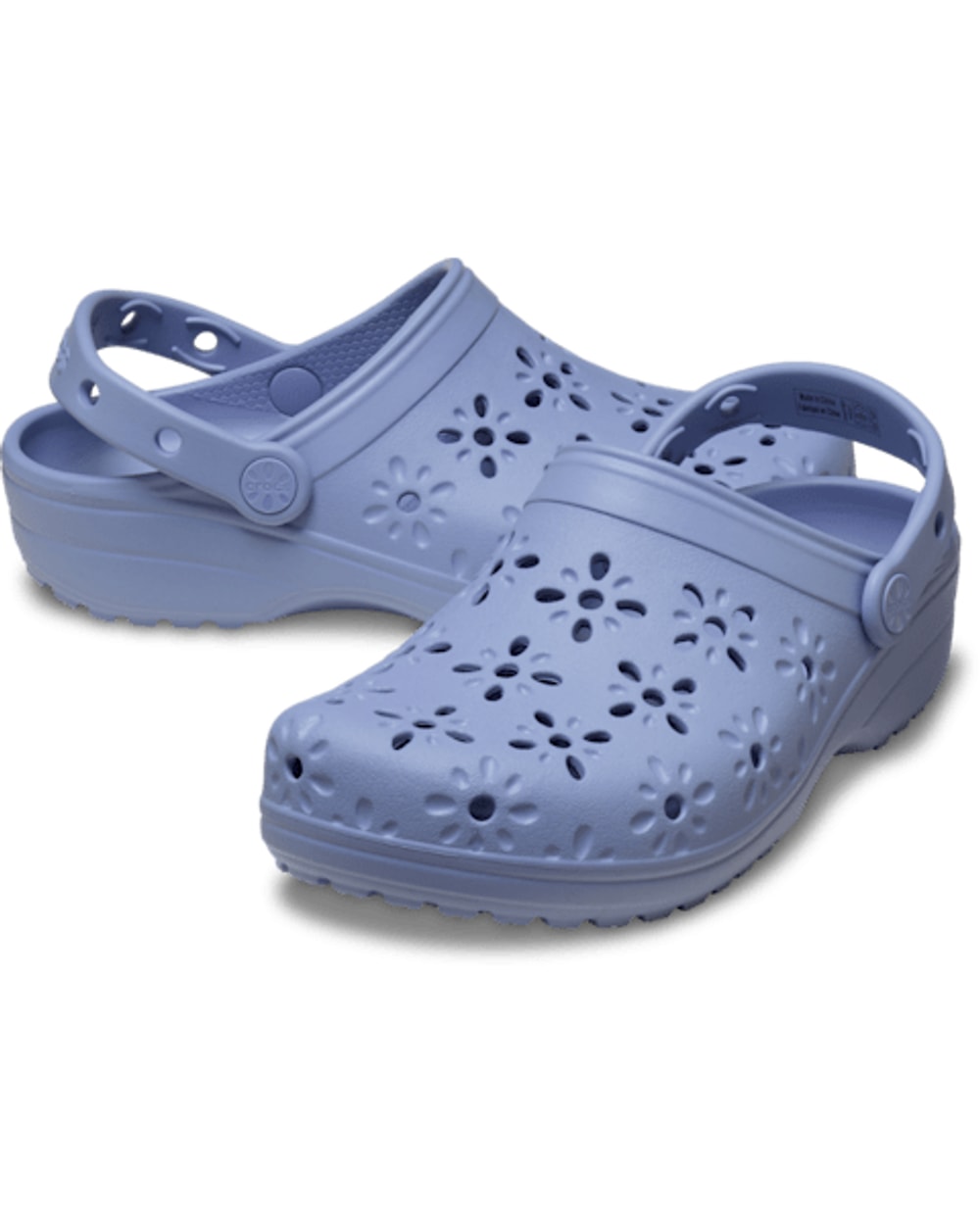 Crocs Classic Floral Cut-Out Clog - Blue Haze