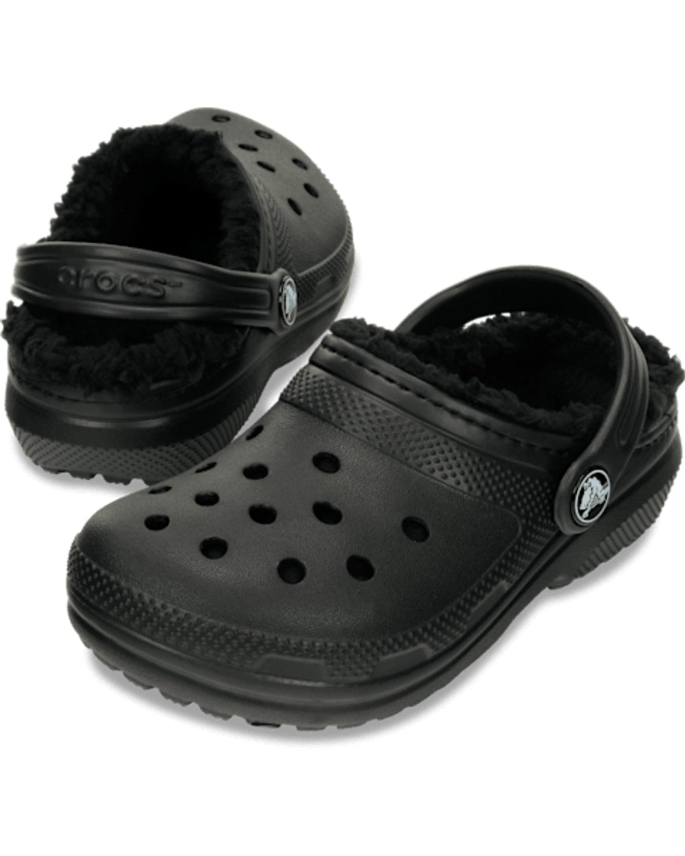 Crocs Kids' Classic Lined Clog - Black