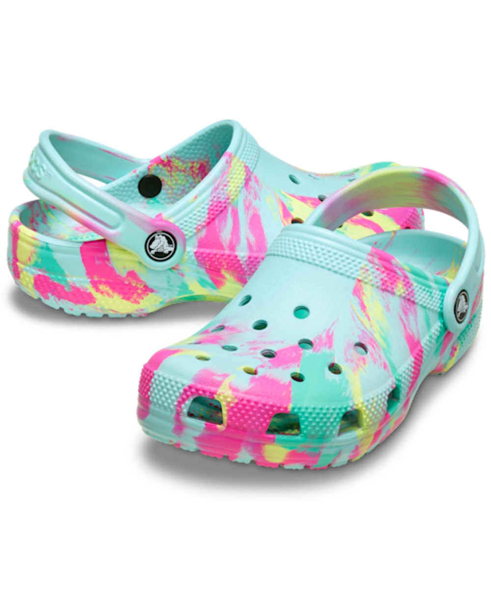 Crocs Kids' Classic Marbled Clog - Aquamarine