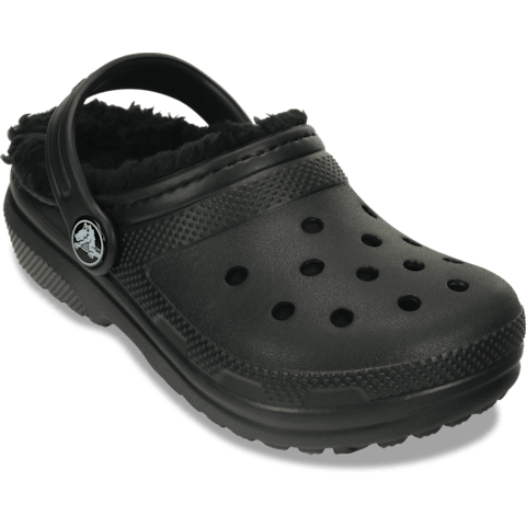 Crocs Kids' Classic Lined Clog - Black