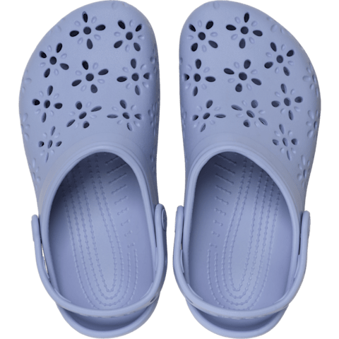 Crocs Classic Floral Cut-Out Clog - Blue Haze