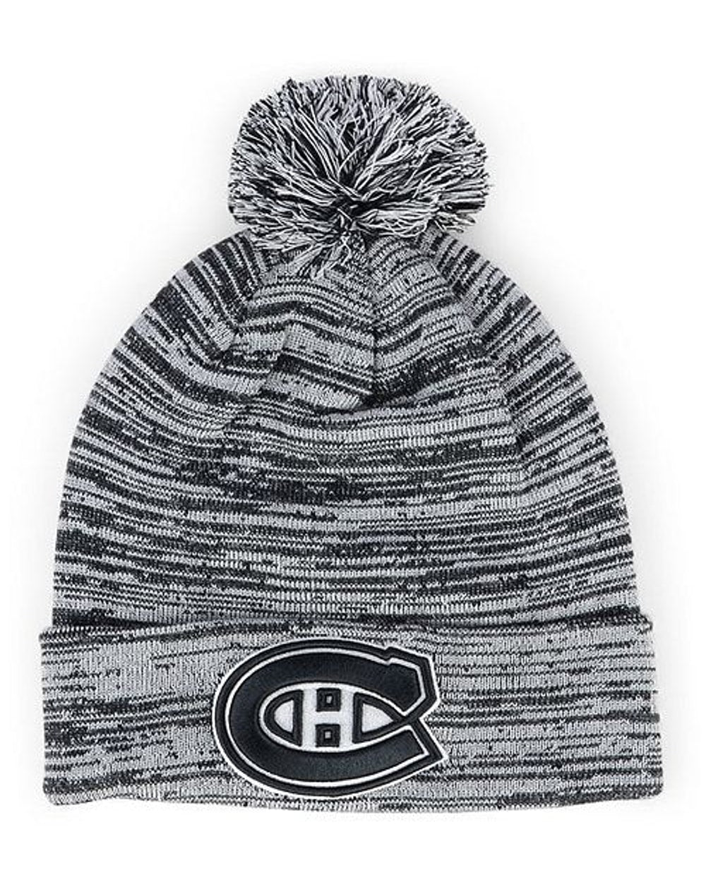 Fanatics Cuff Toque with Pom Black and White