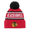 Outerstuff Youth Chicago Blackhawks Jacquard Knit Cuffed Toque with Pom