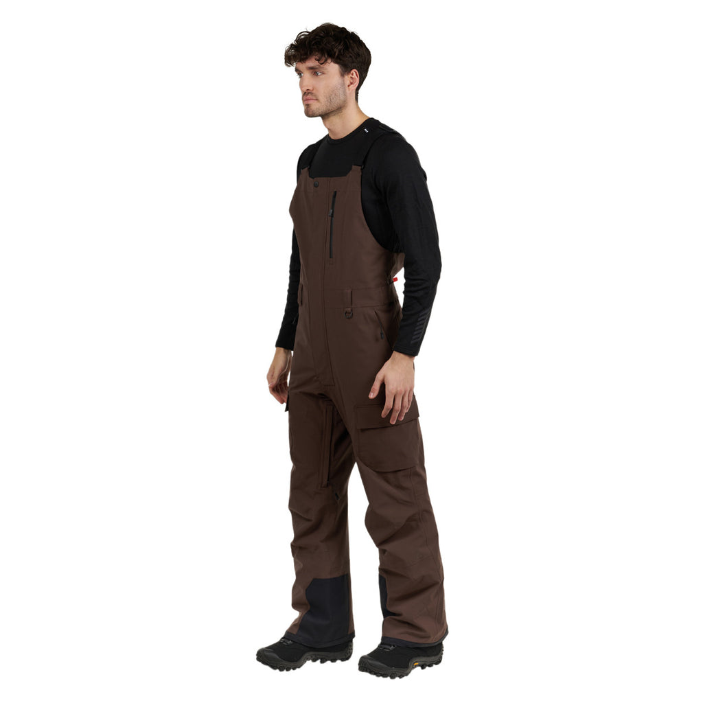 Ripzone Men's Daybreak II Winter Sports Insulated Pants with Bib - BRACKEN/BLACK, side view