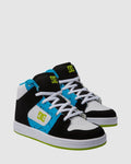 DC Boys' Youth Manteca 4 Hi Shoes - Black/Grey/Green