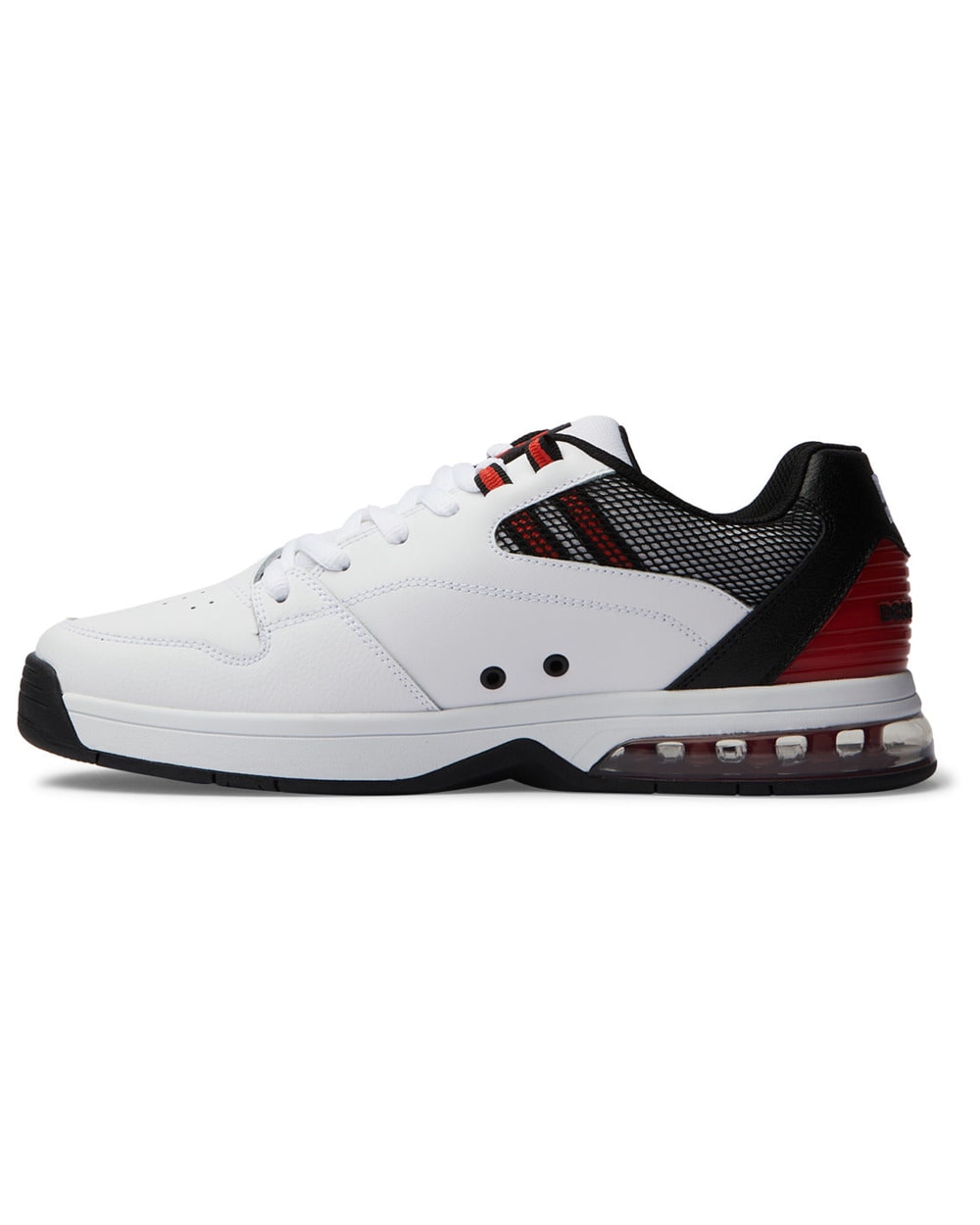 DC Men's Versatile Shoes - White/Black/Red