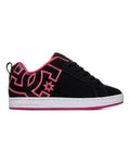 DC Women's Court Graffik Shoes - Black/Pink Stencil
