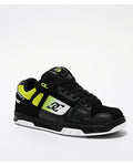 DC Youth Stag Skate Shoes - Black/White/Lime