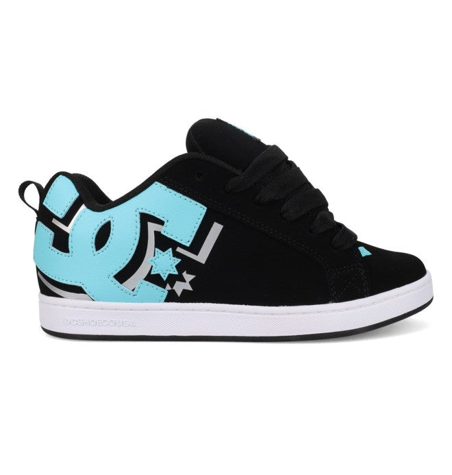 DC Women's Court Graffik Shoes in Black/Teal